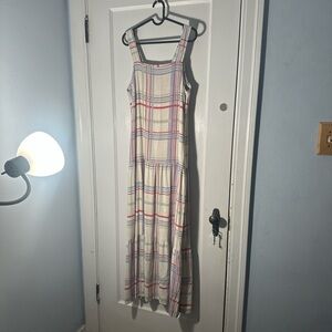 Plaid Sleeveless Maxi Dress